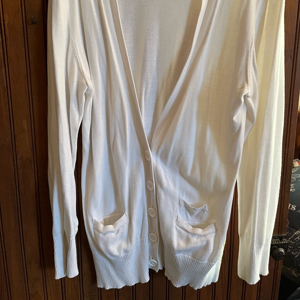 White Old Navy Cardigan - Large